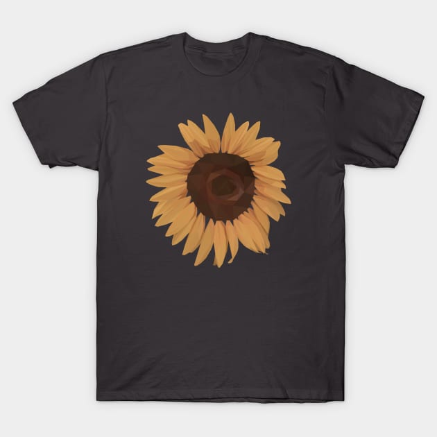 Low Poly Sunflower T-Shirt by ErinFCampbell